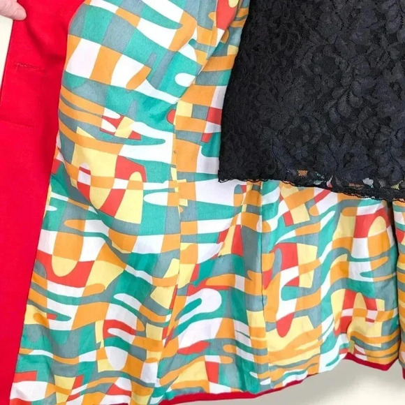 🍁Vintage DStudio Red Lined Trenchcoat - Picture 8 of 9